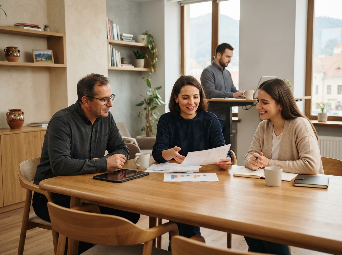 Cumpăt Dobândură - echipă care analizează date financiare pentru familii